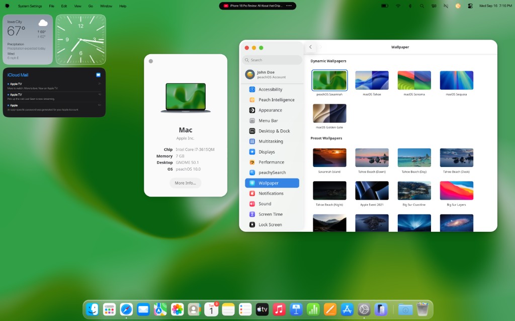 Settings Wallpaper page